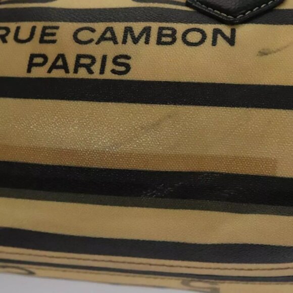 CHANEL Central Station Hand Bag PVC Beige CC Auth - Picture 6 of 16